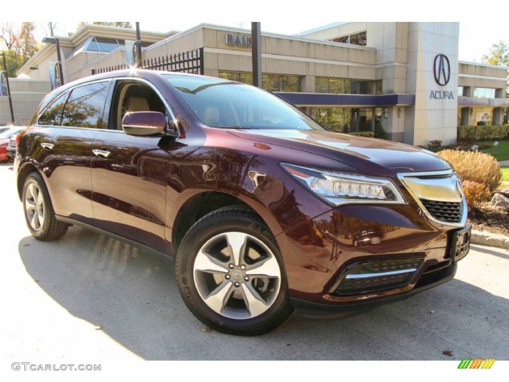 2014 MDX SH-AWD - Dark Cherry Pearl / Parchment photo #1