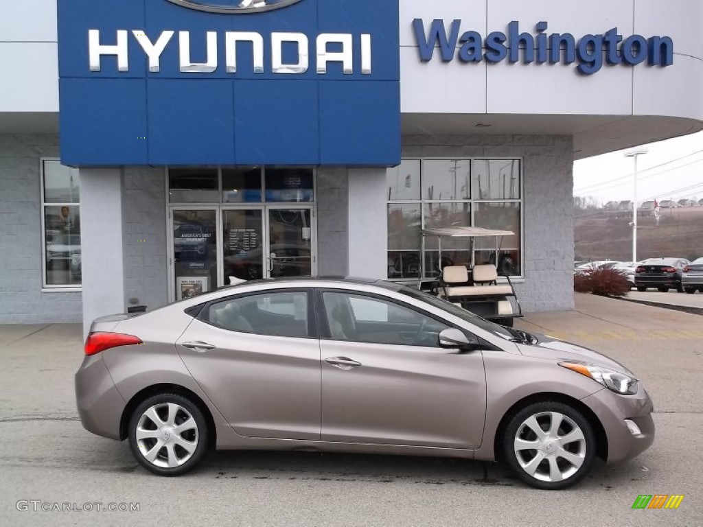 2012 Elantra Limited - Desert Bronze / Beige photo #2