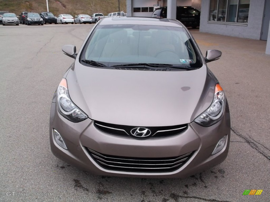 2012 Elantra Limited - Desert Bronze / Beige photo #4