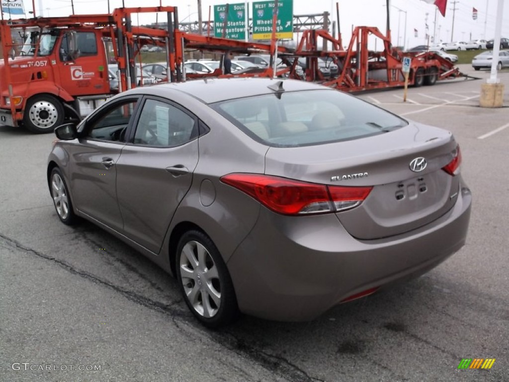 2012 Elantra Limited - Desert Bronze / Beige photo #7