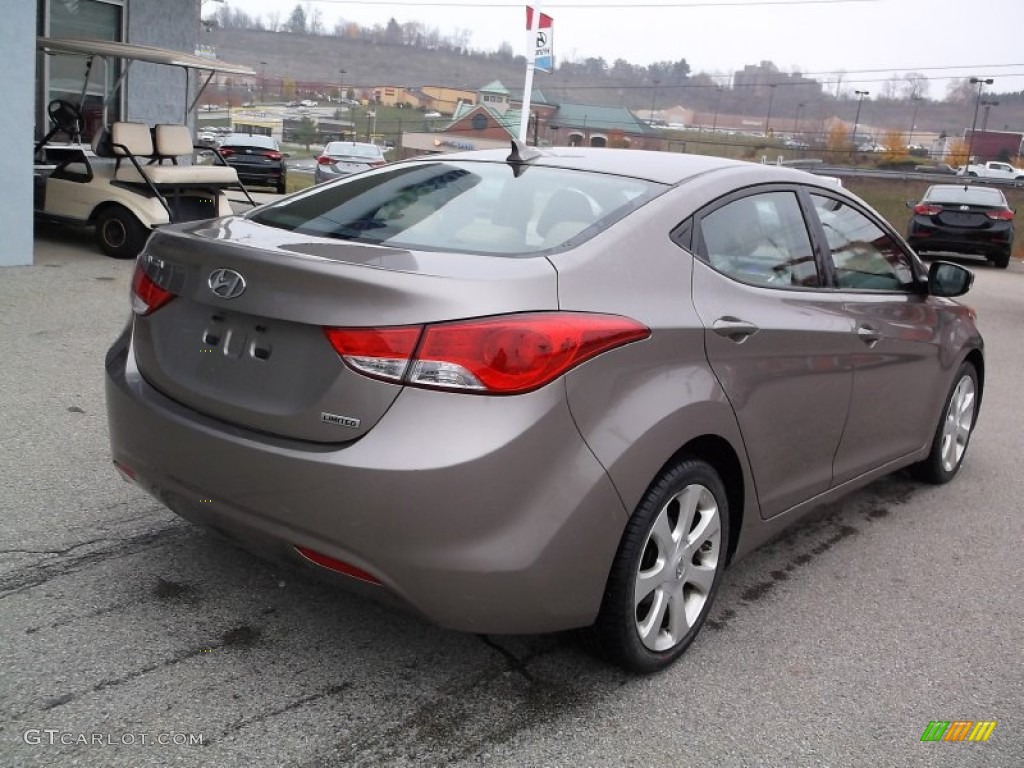 2012 Elantra Limited - Desert Bronze / Beige photo #9