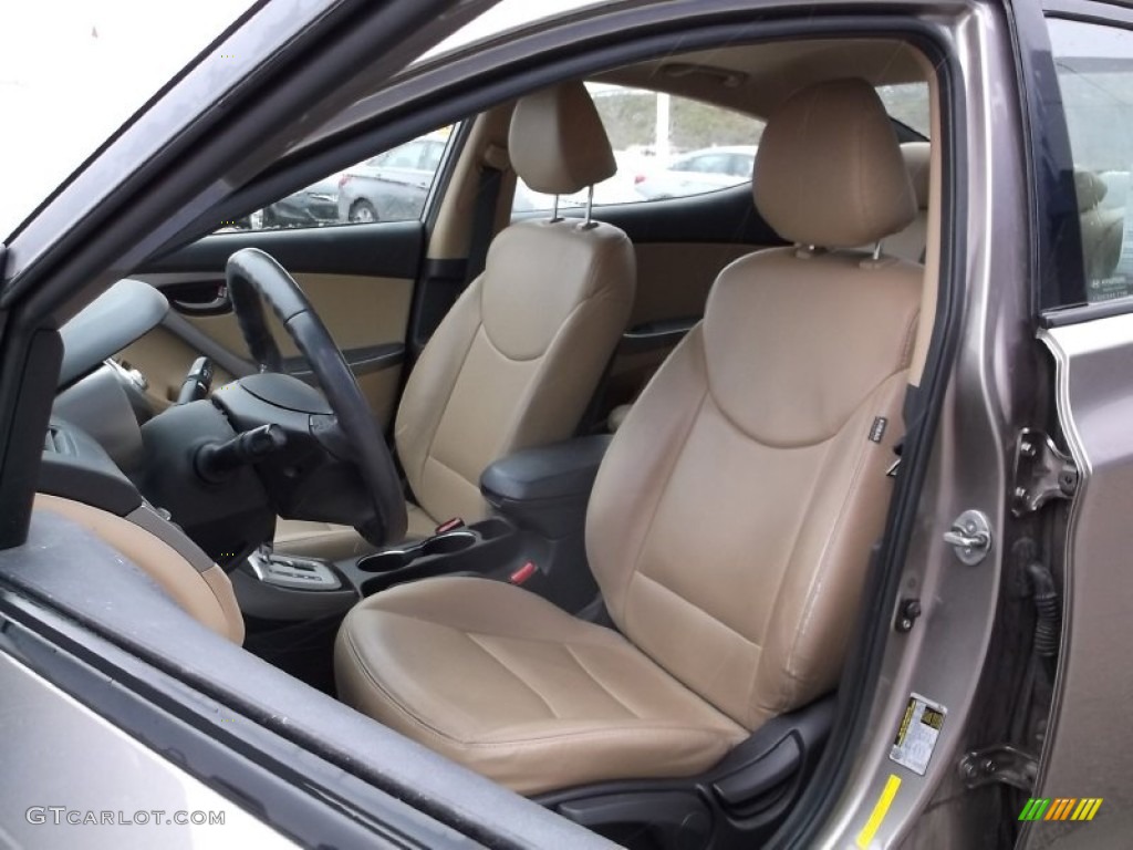 2012 Elantra Limited - Desert Bronze / Beige photo #13
