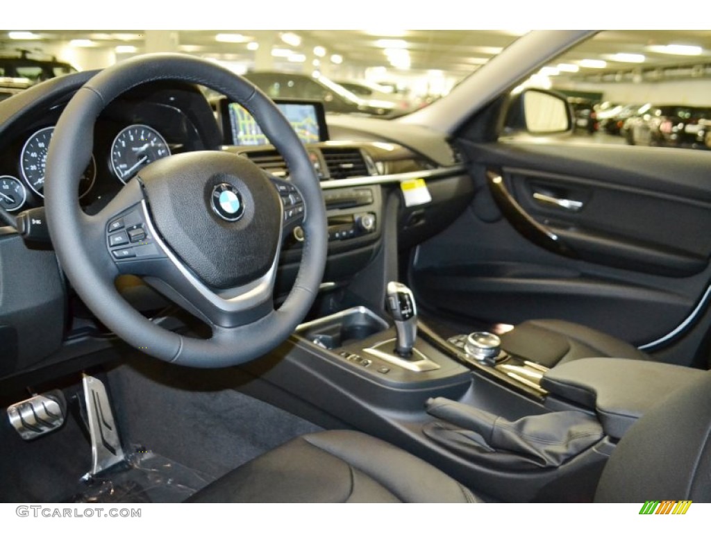 Black Interior 2015 BMW 3 Series 335i Sedan Photo #99126034