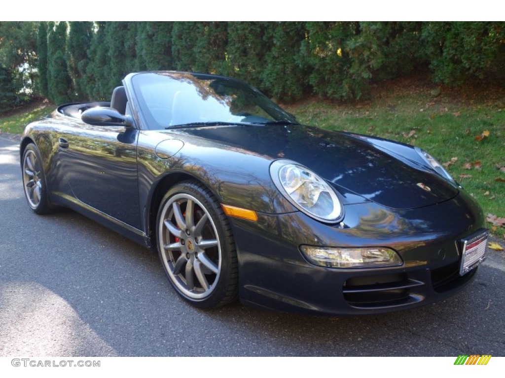 2007 911 Carrera S Cabriolet - Atlas Grey Metallic / Black photo #8