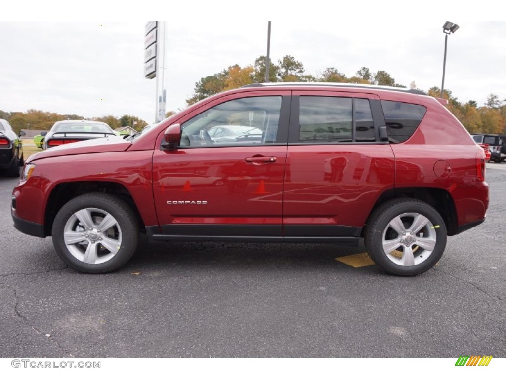 2015 Compass Latitude - Deep Cherry Red Crystal Pearl / Dark Slate Gray photo #4