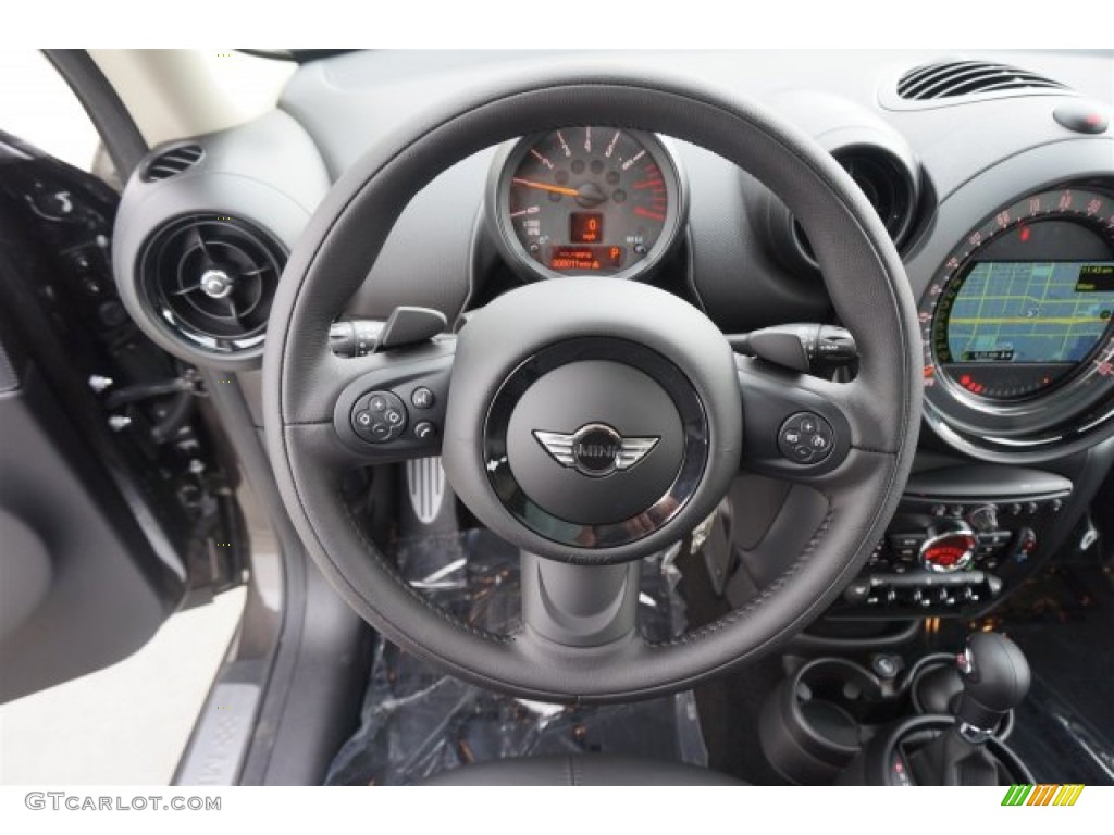 2015 Mini Countryman Cooper S All4 Carbon Black Steering Wheel Photo #99133039