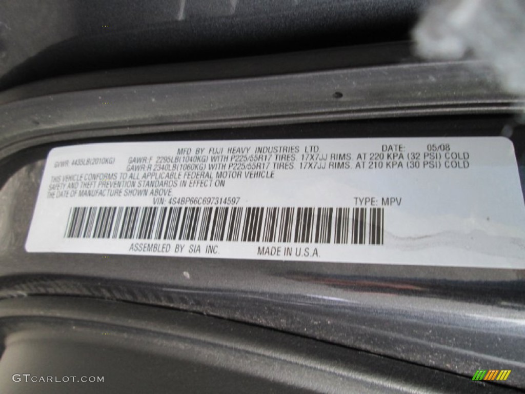 2009 Outback 2.5i Limited Wagon - Diamond Gray Metallic / Off Black photo #29