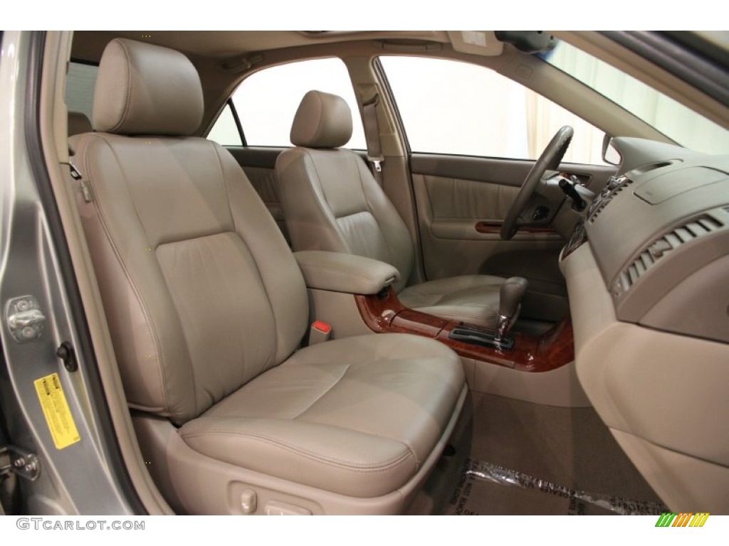 2005 Camry XLE V6 - Mineral Green Opalescent / Taupe photo #14