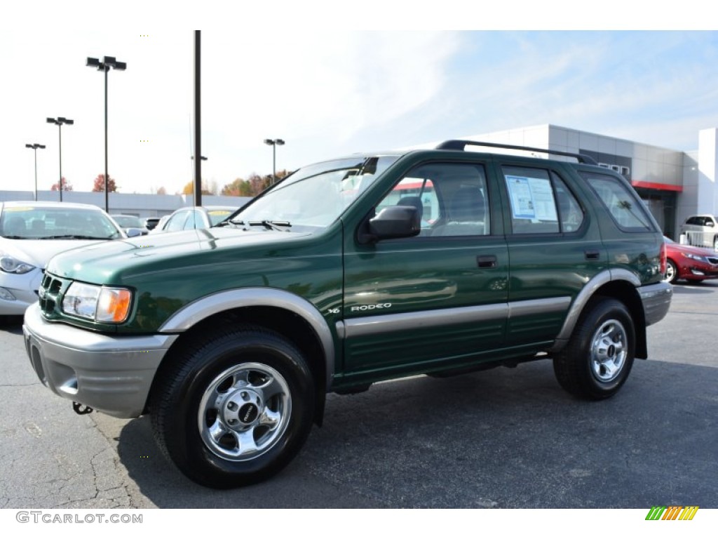 2000 Rodeo LS - Garden Green Mica / Gray photo #7