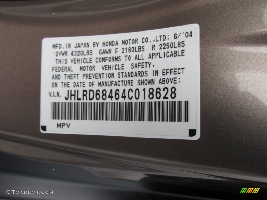 2004 CR-V LX - Mojave Mist Metallic / Saddle photo #43