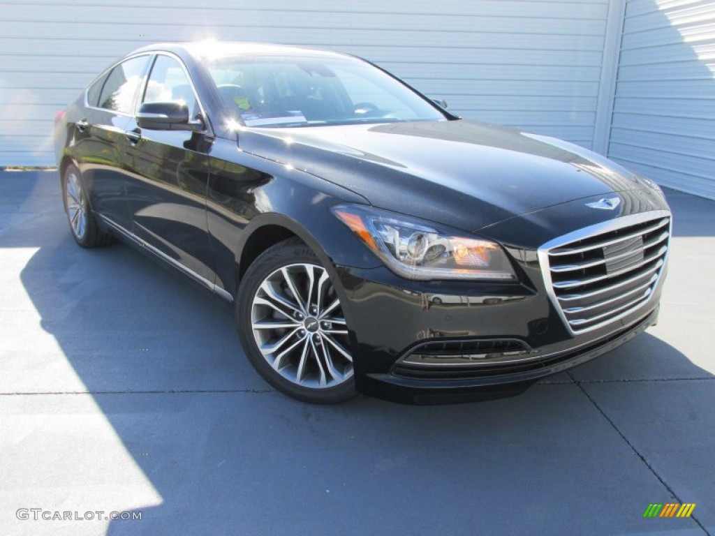 2015 Genesis 3.8 Sedan - Caspian Black / Black photo #1