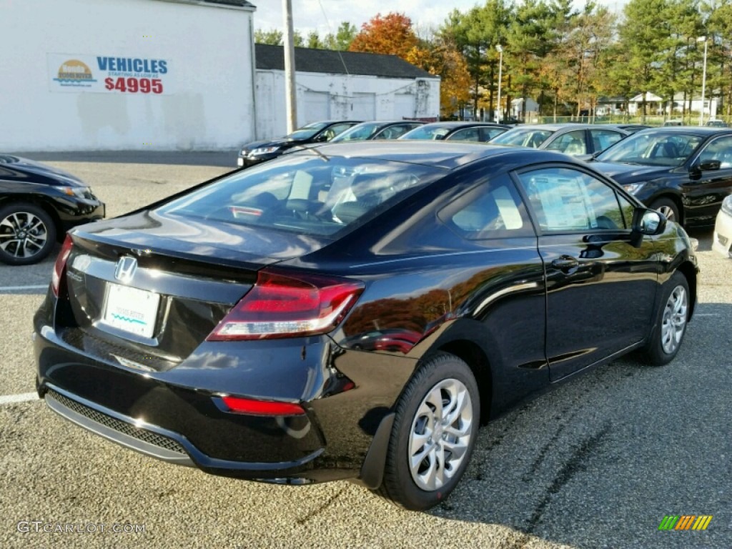 2015 Civic LX Coupe - Crystal Black Pearl / Black photo #2