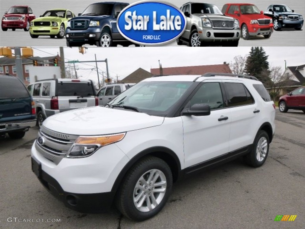 2015 Explorer 4WD - Oxford White / Medium Light Stone photo #1