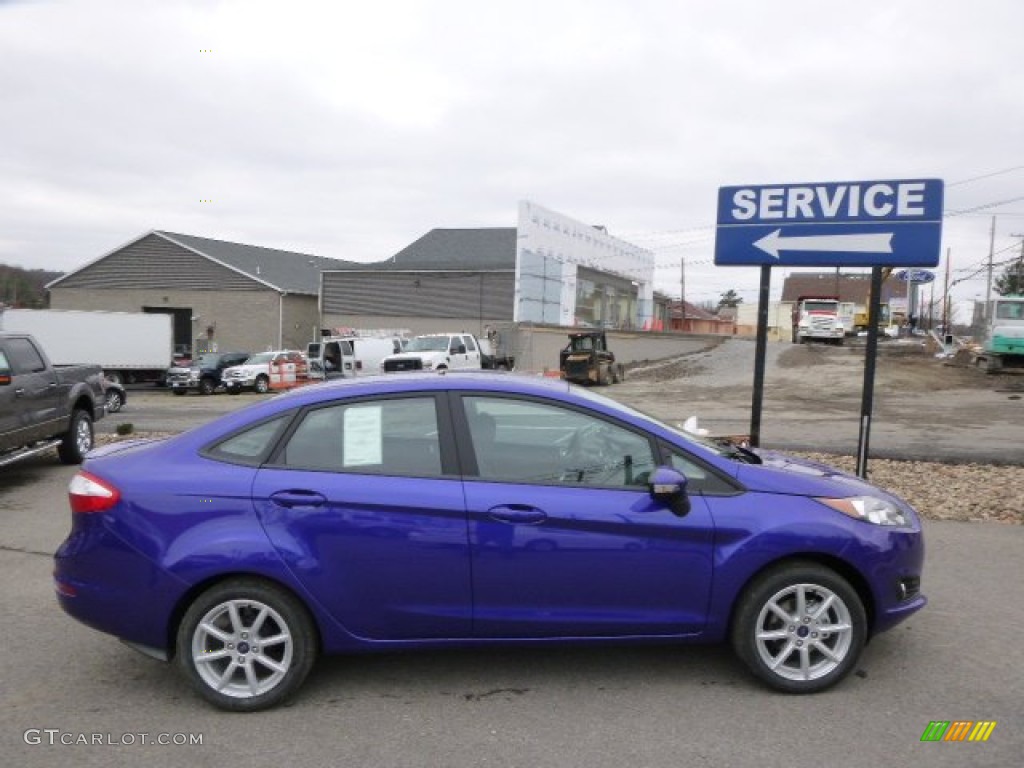 2015 Fiesta SE Sedan - Perfomance Blue / Charcoal Black photo #4