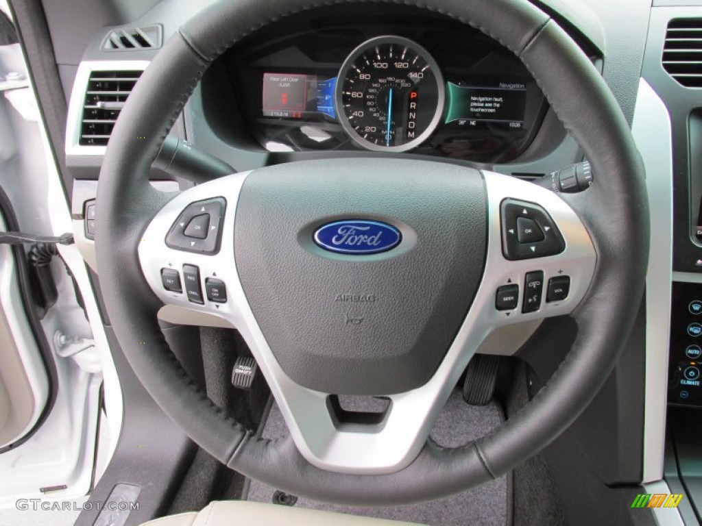 2015 Explorer Limited - White Platinum / Medium Light Stone photo #32