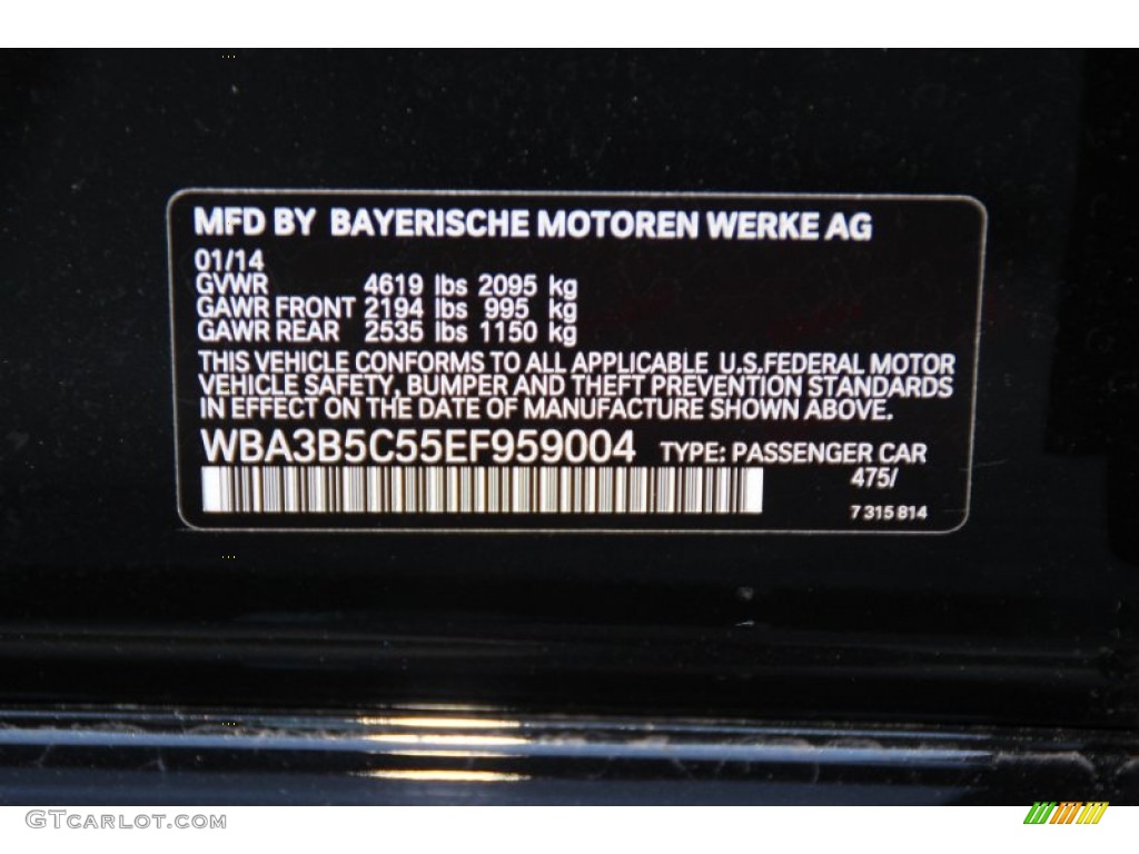 2014 3 Series 328i xDrive Sedan - Black Sapphire Metallic / Black photo #35
