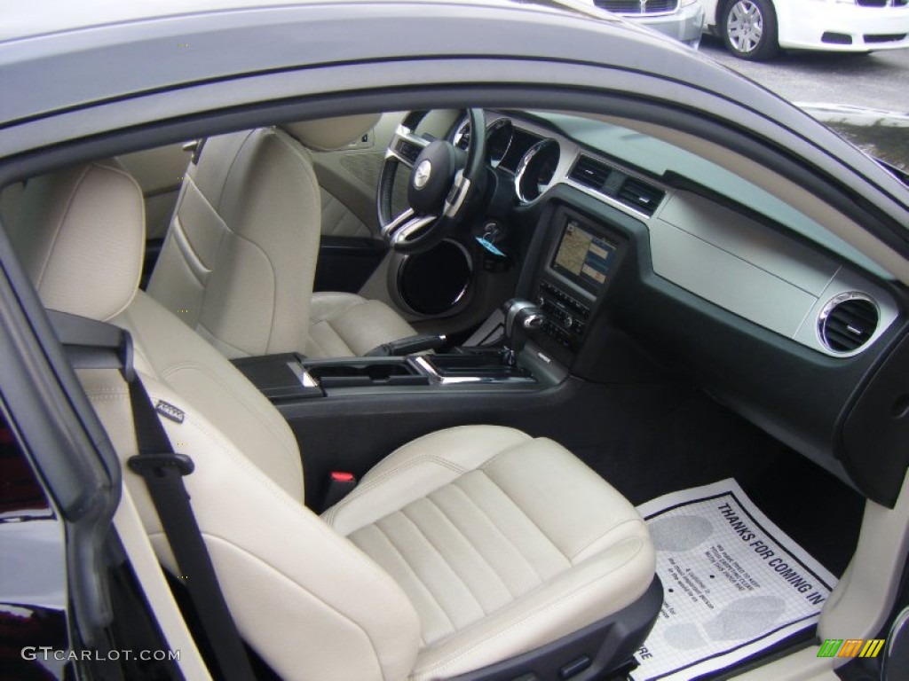 2011 Mustang V6 Premium Coupe - Ebony Black / Stone photo #13