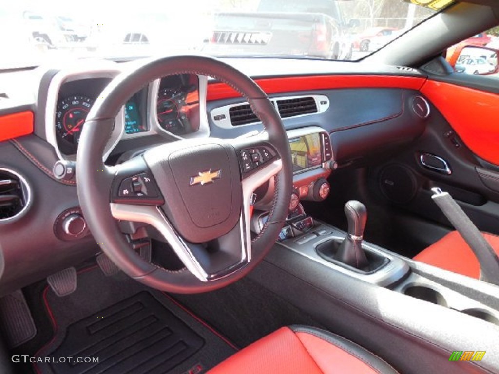 Inferno Orange Interior 2013 Chevrolet Camaro LT/RS Coupe Photo #99162384