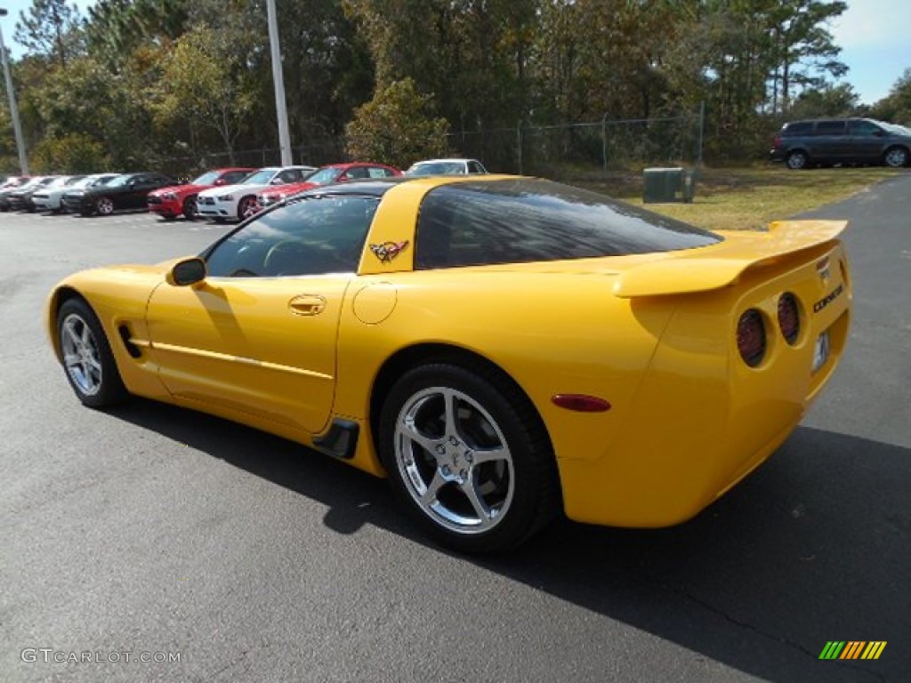 2002 Corvette Coupe - Millenium Yellow / Black photo #3