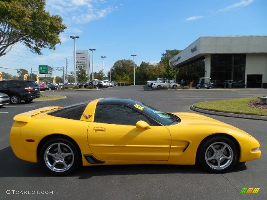 2002 Corvette Coupe - Millenium Yellow / Black photo #8