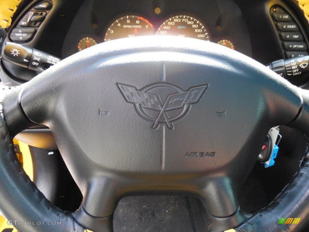 2002 Corvette Coupe - Millenium Yellow / Black photo #22