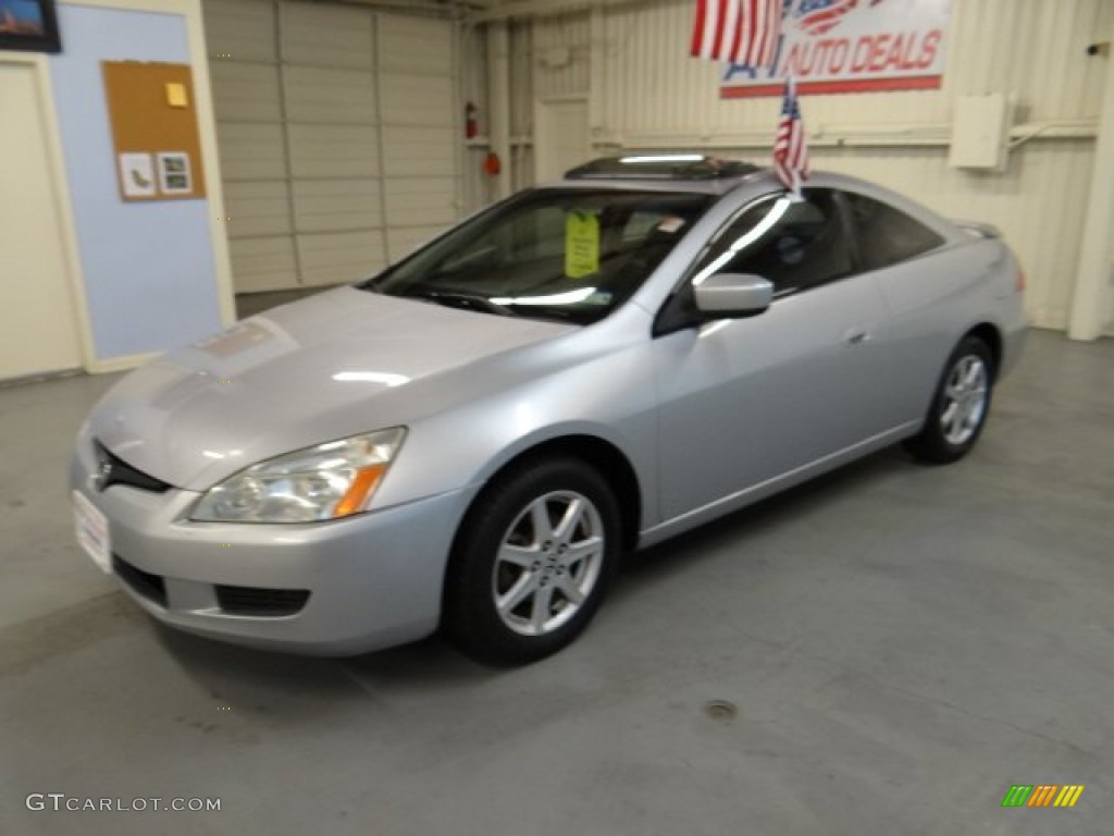 2003 Accord EX V6 Coupe - Satin Silver Metallic / Black photo #1