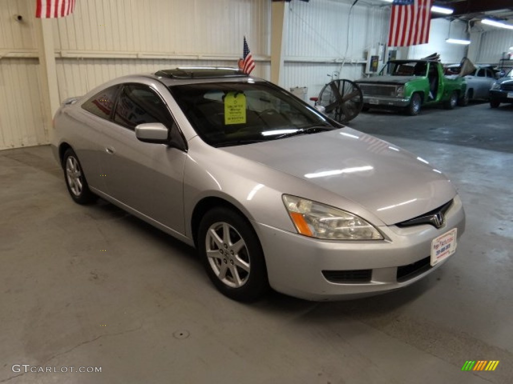2003 Accord EX V6 Coupe - Satin Silver Metallic / Black photo #3