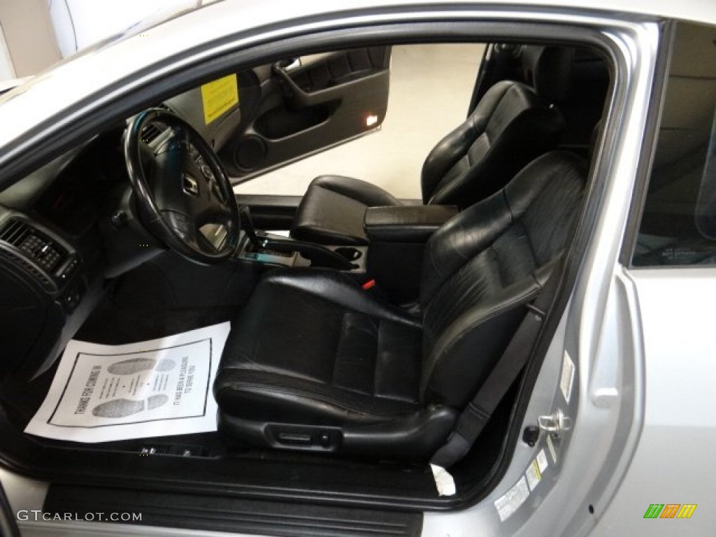 2003 Accord EX V6 Coupe - Satin Silver Metallic / Black photo #8