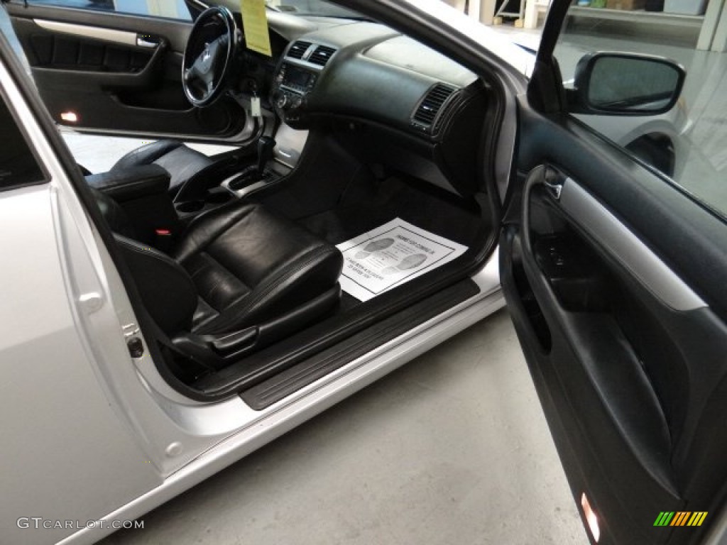 2003 Accord EX V6 Coupe - Satin Silver Metallic / Black photo #11