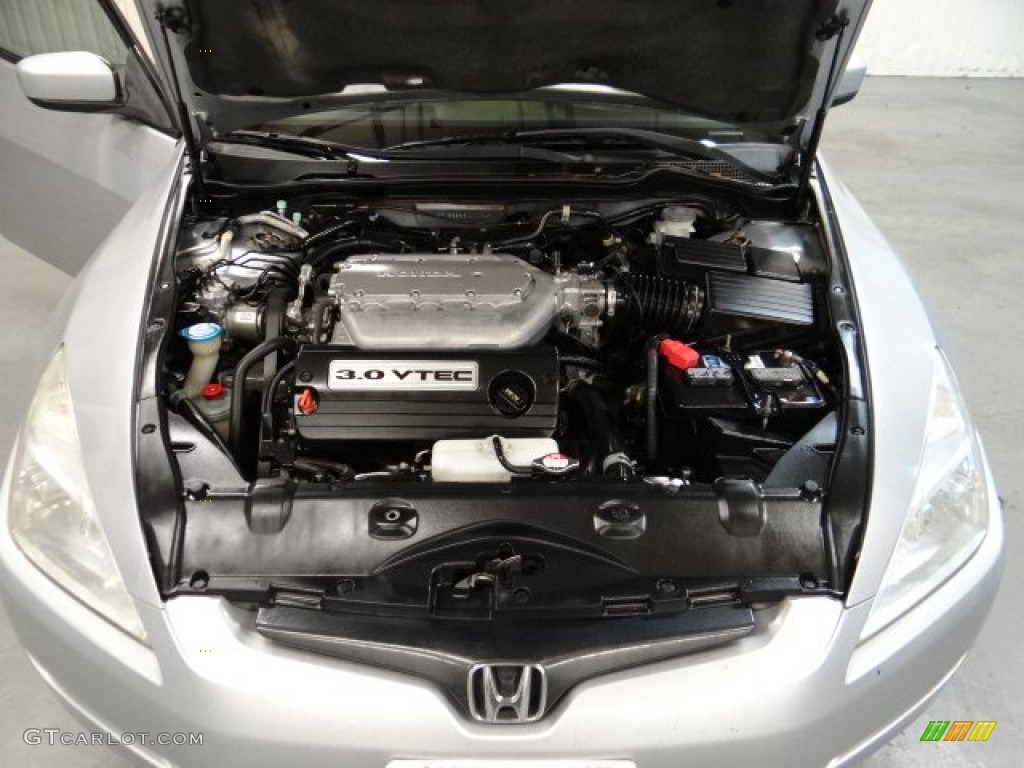 2003 Accord EX V6 Coupe - Satin Silver Metallic / Black photo #17