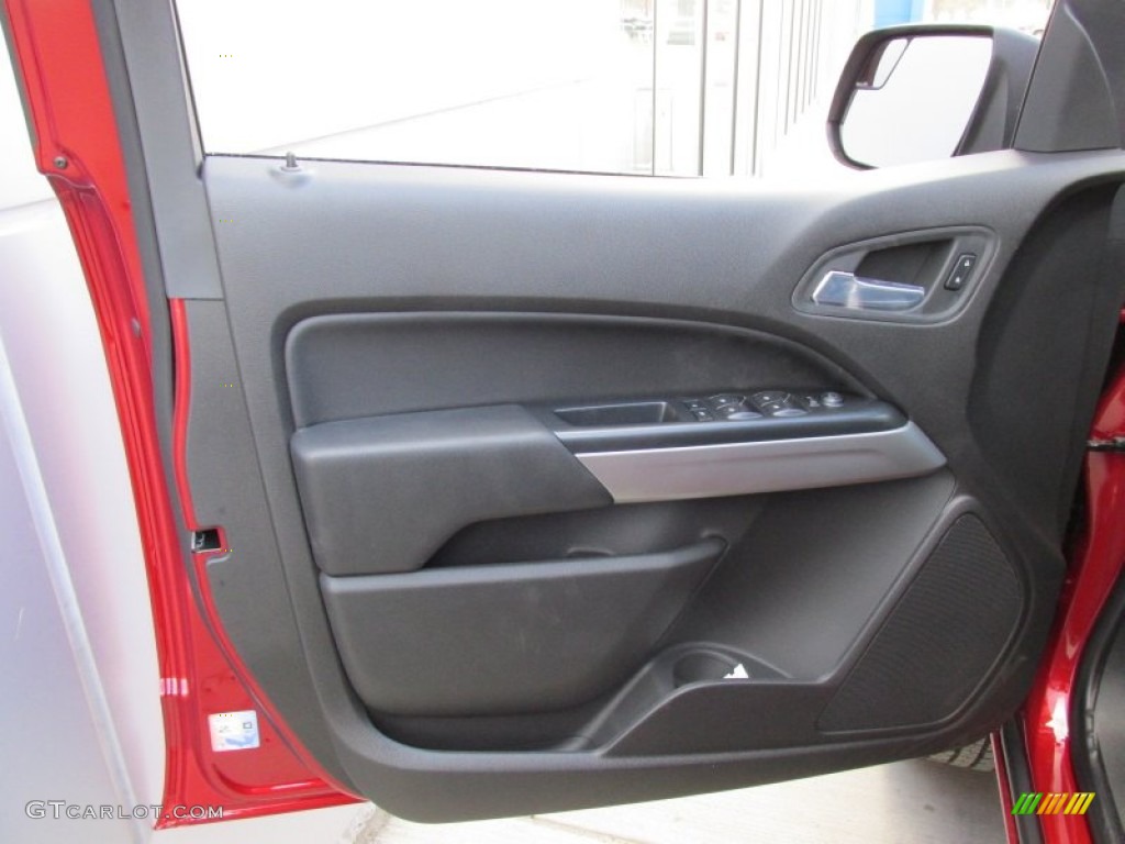 2015 Chevrolet Colorado LT Crew Cab 4WD Jet Black Door Panel Photo #99170830