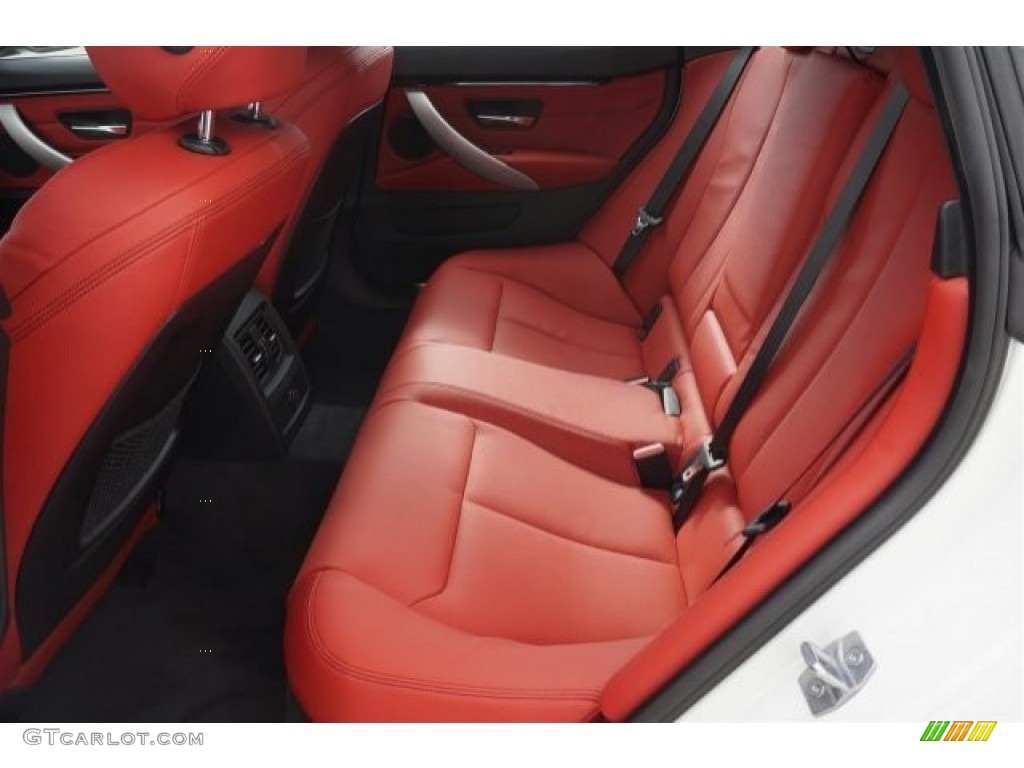 Coral Red/Black Highlight Interior 2015 BMW 4 Series 428i Gran Coupe Photo #99170899