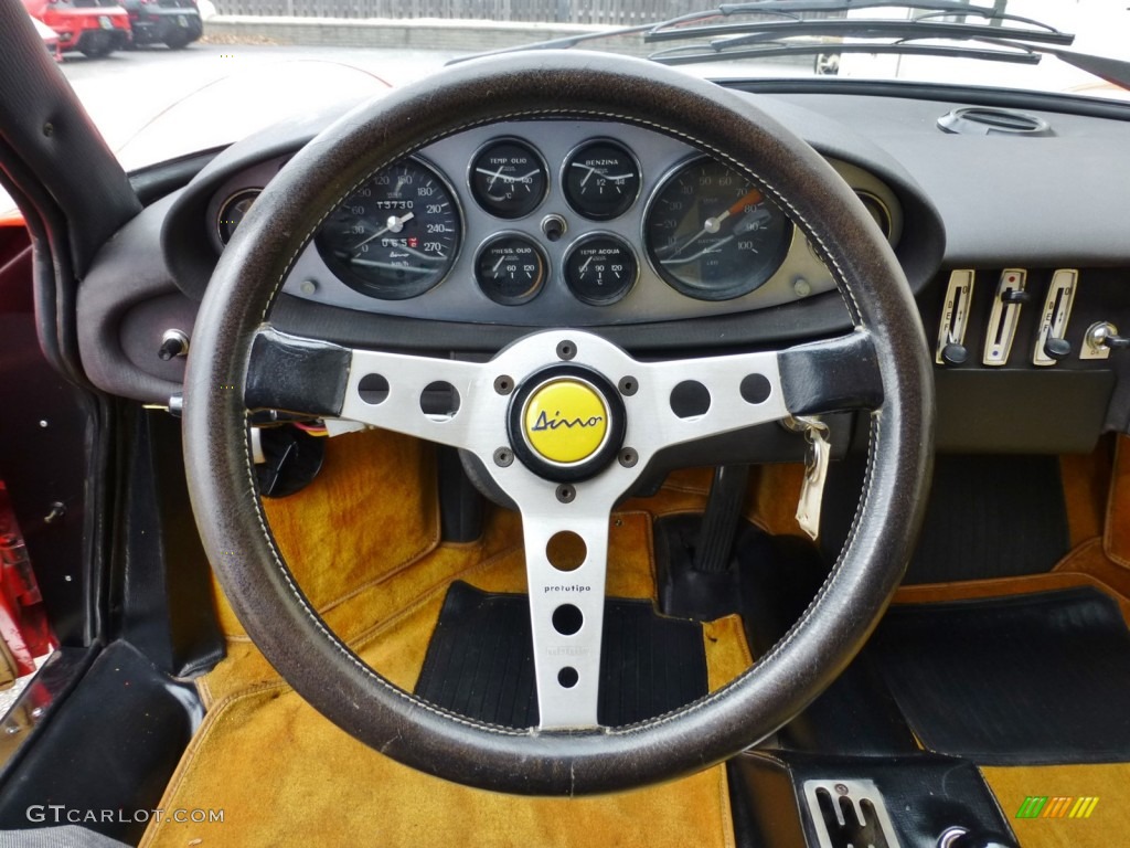 1972 Ferrari Dino 246 GT Sand Steering Wheel Photo #99171568