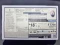 2015 Maserati Quattroporte S Q4 AWD Window Sticker