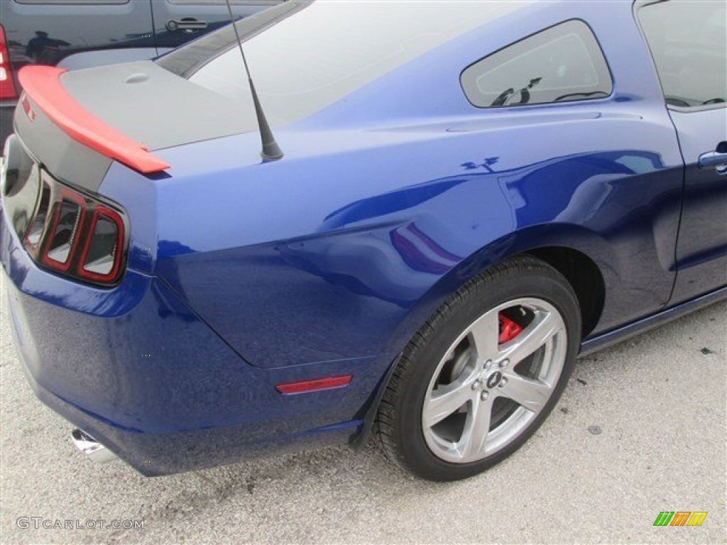 2014 Mustang GT Premium Coupe - Deep Impact Blue / Charcoal Black photo #3