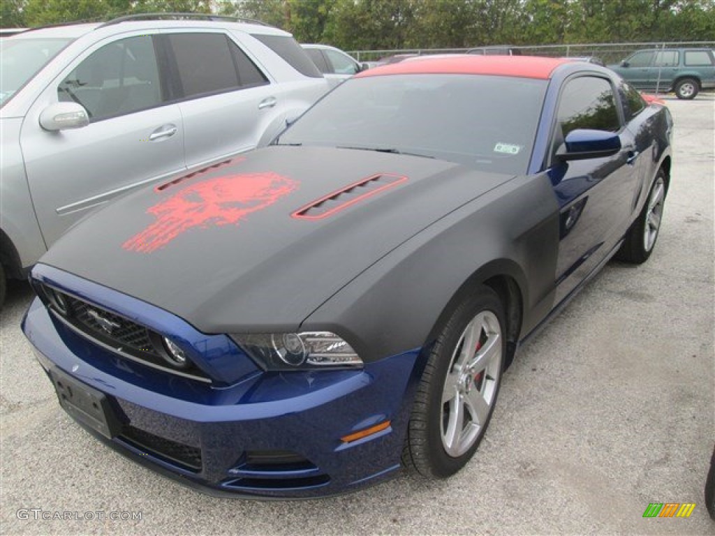 2014 Mustang GT Premium Coupe - Deep Impact Blue / Charcoal Black photo #6