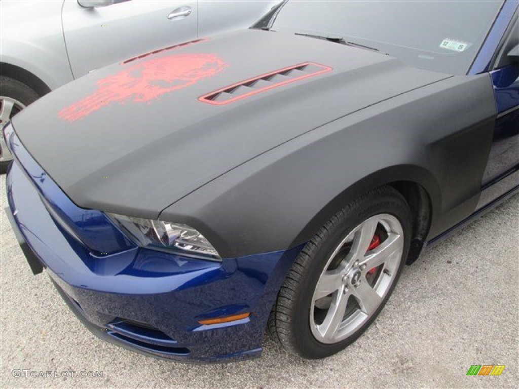 2014 Mustang GT Premium Coupe - Deep Impact Blue / Charcoal Black photo #7