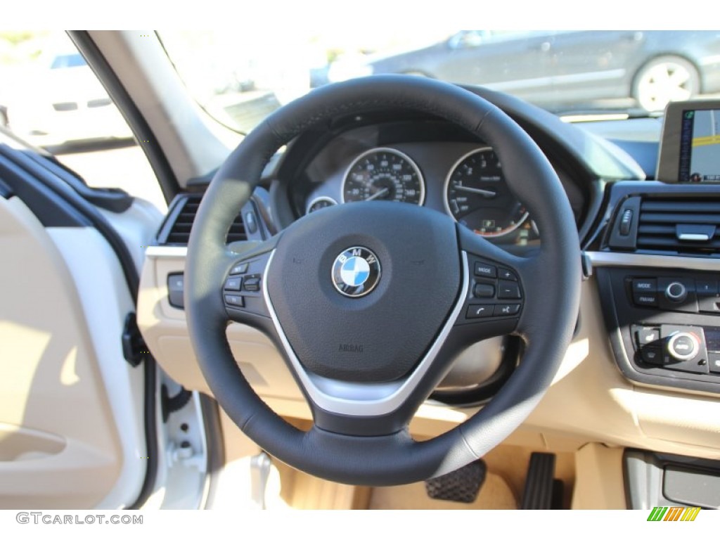 2014 3 Series 328i xDrive Sedan - Alpine White / Venetian Beige photo #17