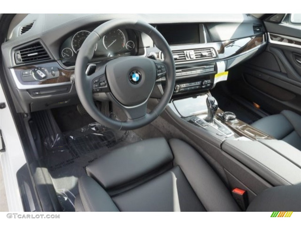 Black Interior 2015 BMW 5 Series 550i Sedan Photo #99173893
