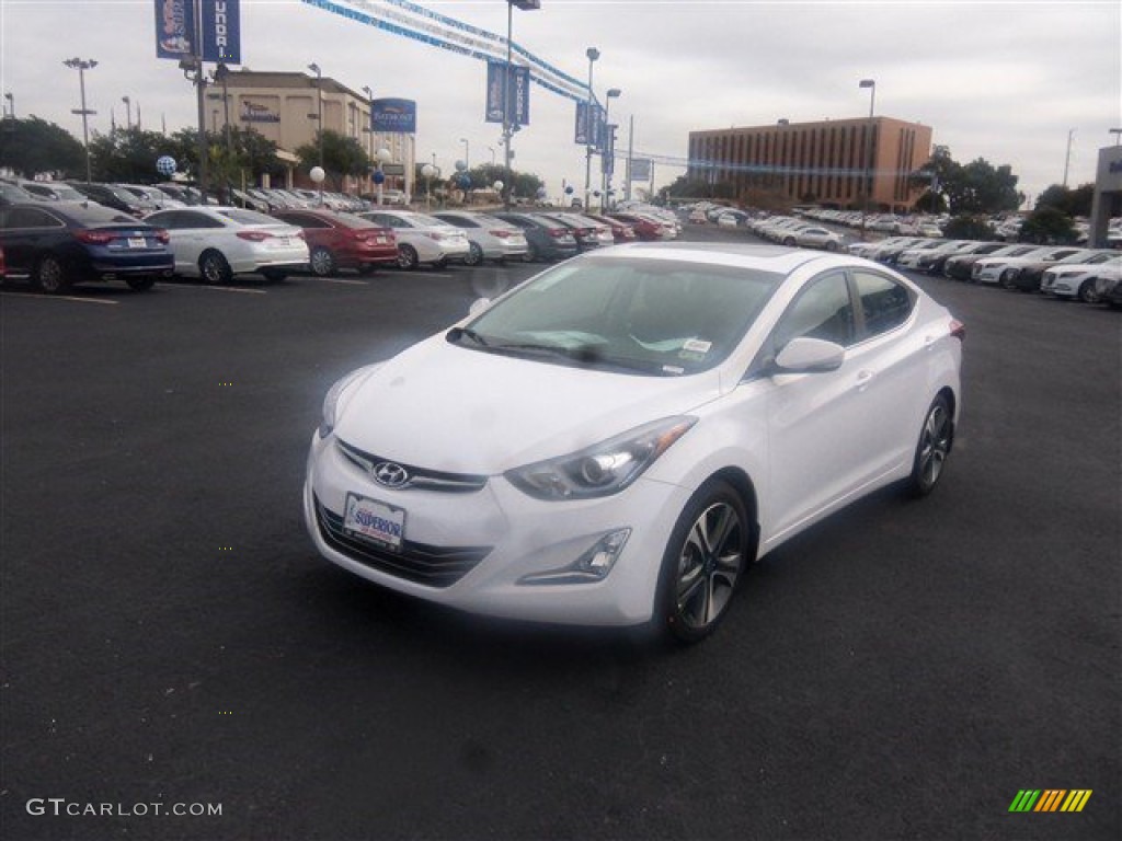 Monaco White Hyundai Elantra