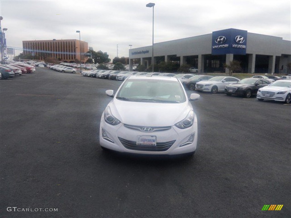 2015 Elantra Sport Sedan - Monaco White / Black photo #2