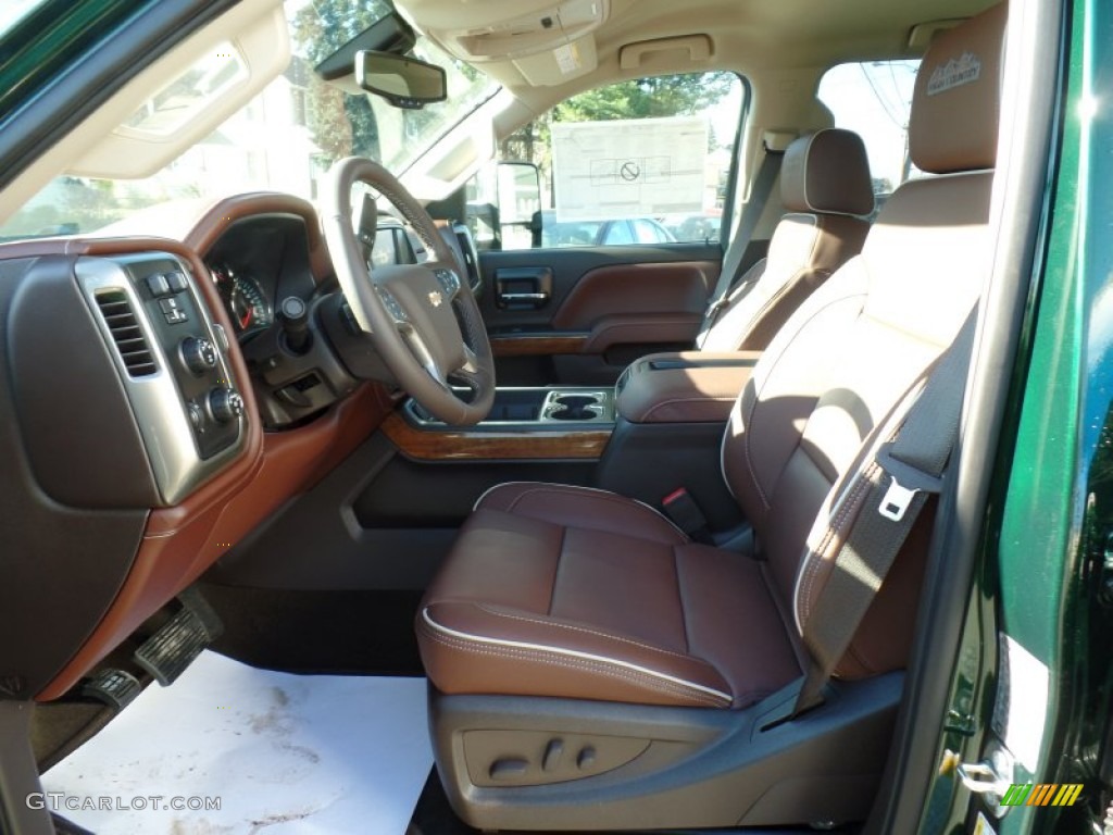 High Country Saddle Interior 2015 Chevrolet Silverado 3500HD High Country Crew Cab Dual Rear Wheel 4x4 Photo #99177319