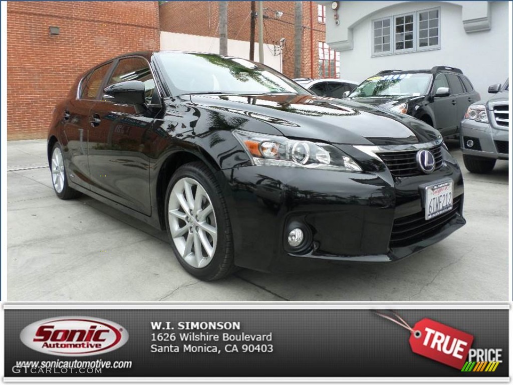 2011 CT 200h Hybrid Premium - Obsidian Black / Black photo #1