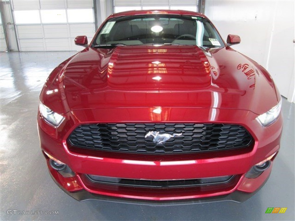 2015 Mustang V6 Coupe - Ruby Red Metallic / Ebony photo #2