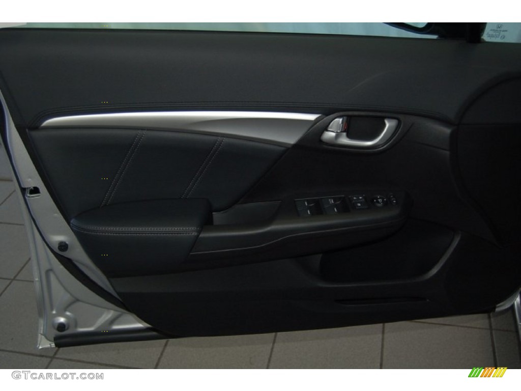 2015 Civic EX-L Sedan - Alabaster Silver Metallic / Black photo #25