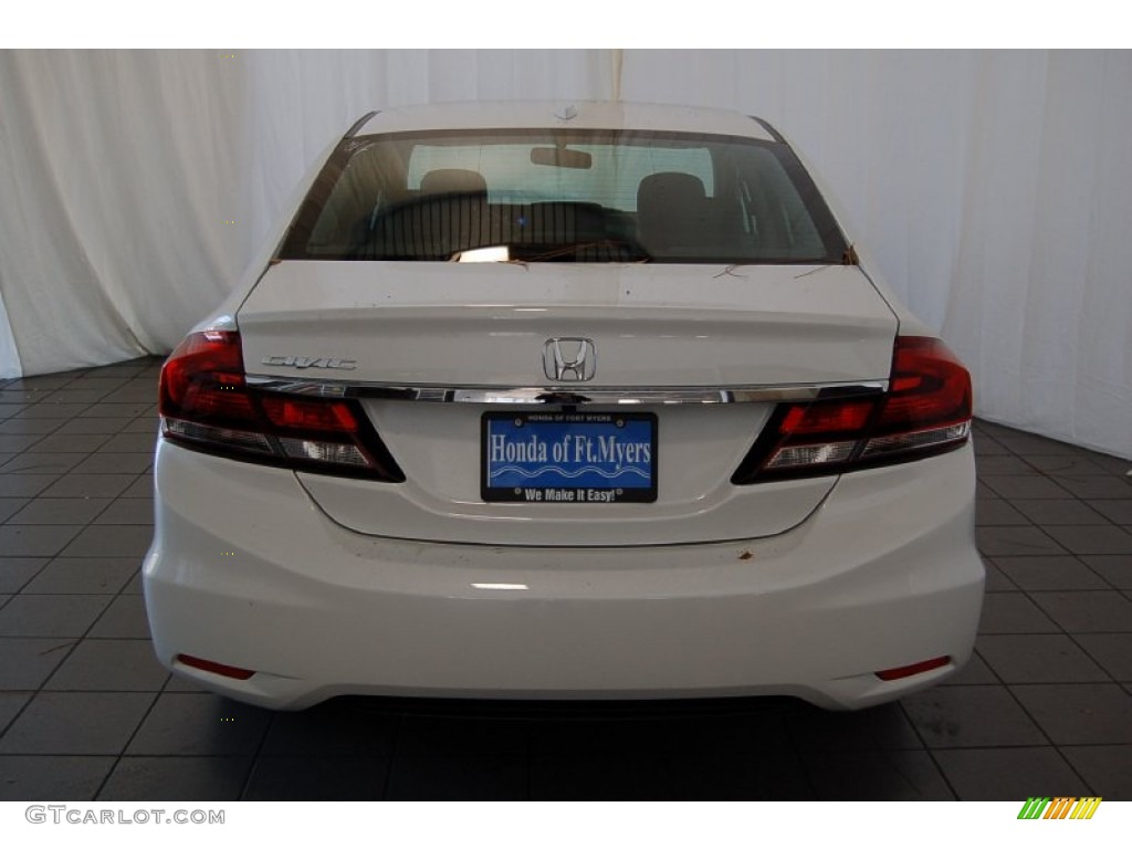 2015 Civic EX-L Sedan - White Orchid Pearl / Black photo #8