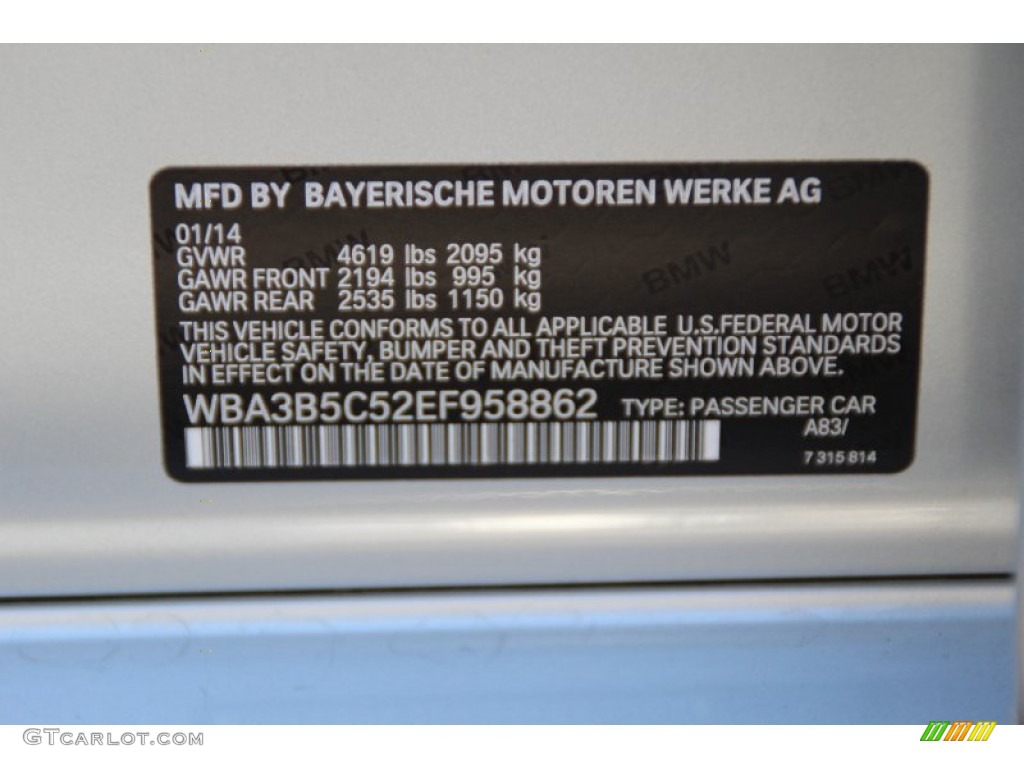 2014 3 Series 328i xDrive Sedan - Glacier Silver Metallic / Black photo #35