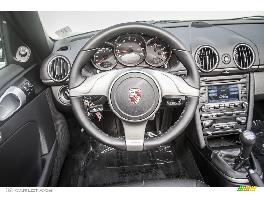2010 Porsche Boxster Standard Boxster Model Black Steering Wheel Photo #99187647