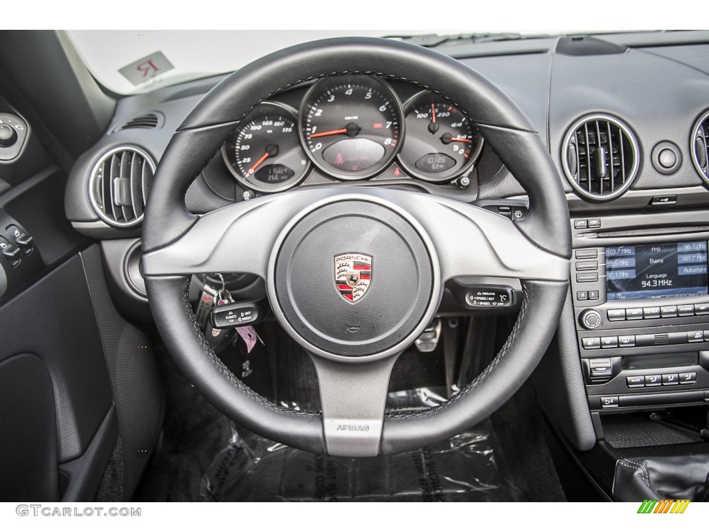 2010 Porsche Boxster Standard Boxster Model Black Steering Wheel Photo #99187984