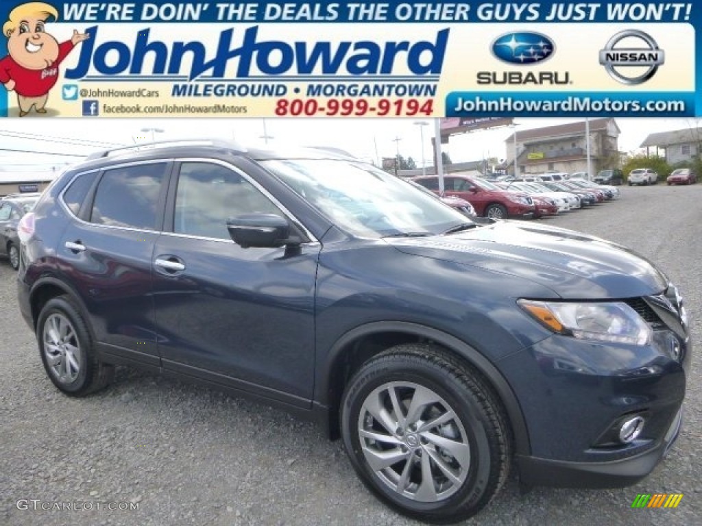 2015 Rogue SL AWD - Arctic Blue Metallic / Almond photo #1